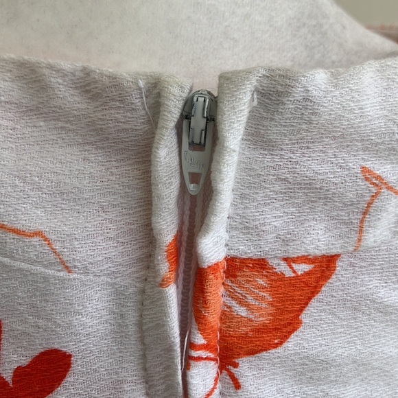 Vintage 60s 70s Groovy Orange and White Floral Shift Dress - Picture 5 of 7